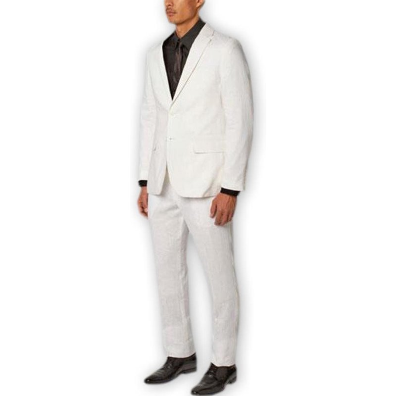 Costume en lin blanc pour hommes — Costumes et vestons pour hommes