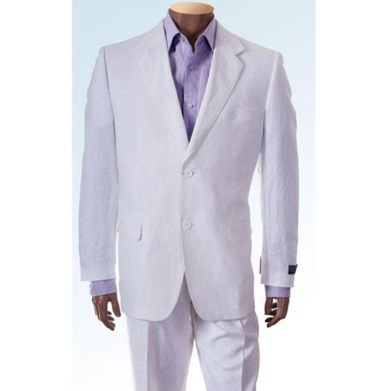 Costume en lin blanc pour hommes — Costumes et vestons pour hommes