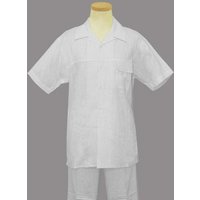 Alberto Nardoni Men's White Linen Suit with Matching Vest