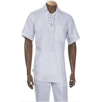 Costume en lin blanc pour hommes