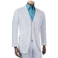 Costume en lin blanc pour hommes