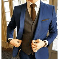 Veste brune bleue