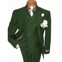 AlbertoNardoniStore Double Breasted Men's Suit in Hunter Green — Fashion Accessories