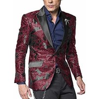 Veste Brillante Bicolore Floral Bordeaux — Blousons et vestes légères