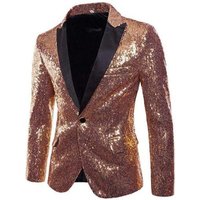 Rose Gold Sequin Blazer for Men — Mens Suits & Blazers