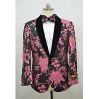 Tuxedo Rose - Veste à Un Bouton à Revers Châle