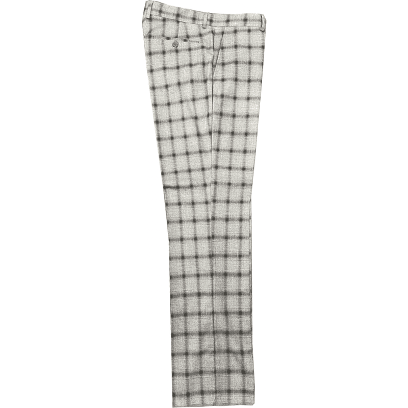 Plaid Slim Fit Men's Pants in Gray — Fashion Accessories
