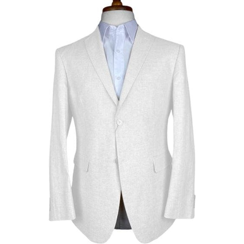 White Linen Blazer for Men — Mens Suits & Blazers