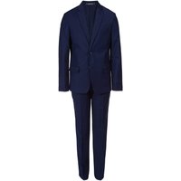 AlbertoNardoniStore Navy Wool-Notch Men's Suit with Notch Lapel — Fashion Accessories