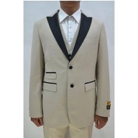 Alberto Nardoni Store Men's Double Breasted Tan Tuxedo — Mens Suits & Blazers