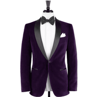 Blazer en Velours Violet pour Hommes Alberto Nardoni