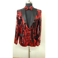 Big and Tall Men's Red and Black Tuxedo — Mens Suits & Blazers