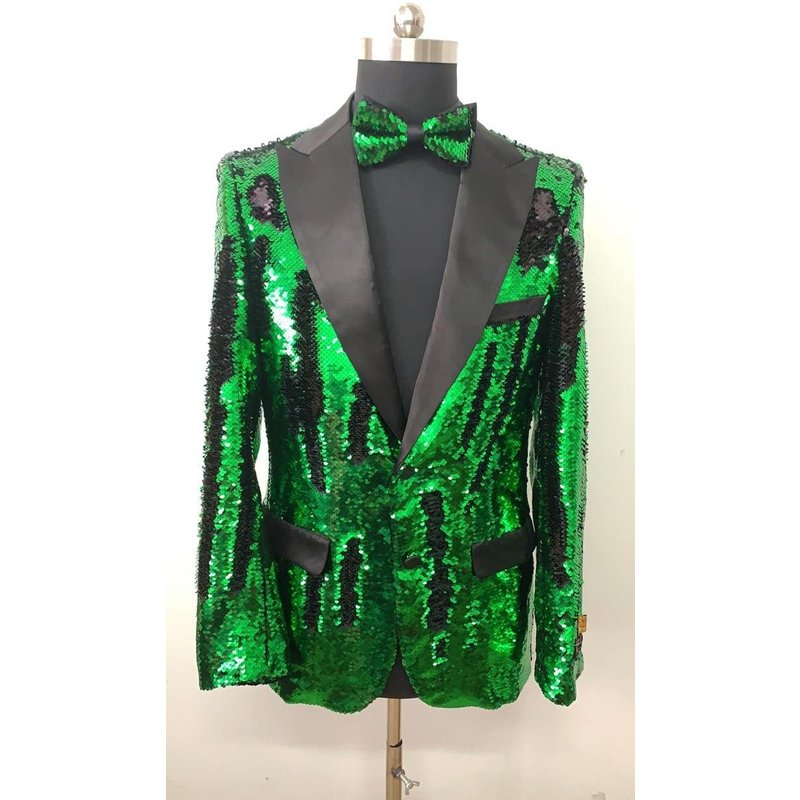 Tuxedo Noir Vert pour Hommes Grands et Costauds — Costumes et vestons pour hommes