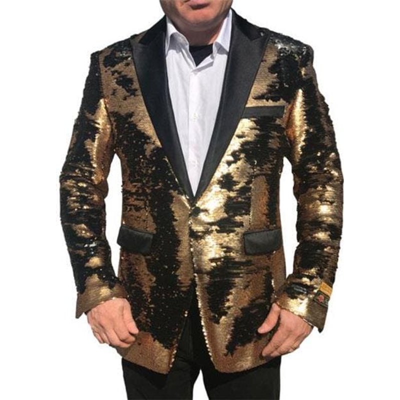 Tuxedo Noir et Or pour Hommes Grandes Tailles — Costumes et vestons pour hommes