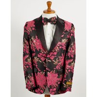 Costume pour hommes 2 pièces rose d'AlbertoNardoniStore avec veste paisley
