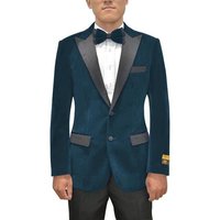 Tuxedo en velours Tux101 teal pour hommes