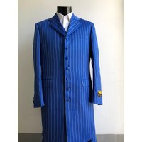 Men's Bright Blue 2-Piece Suit with Notch Lapel