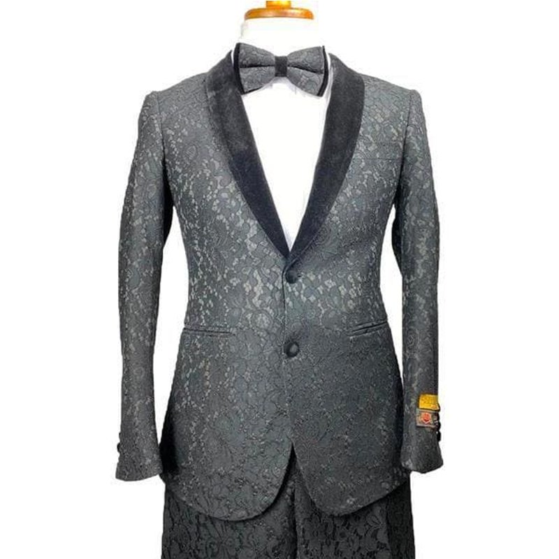 AlbertoNardoniStore Men's Double Breasted Prom Suit — Fashion Accessories