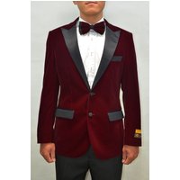 Alberto Nardoni Men's Big and Tall Burgundy Blazer