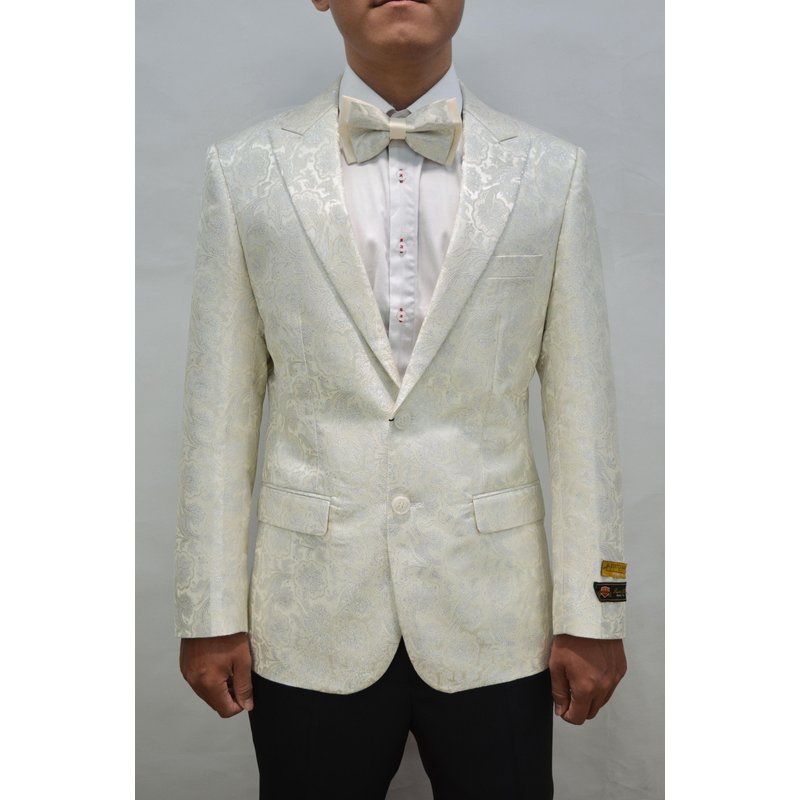 Mens Plus Size Blazer with Notch Lapel and Bow-tie — Mens Suits & Blazers