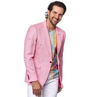 Blazer en Lin Rose Fluo Alberto Nardoni Store — Costumes et vestons pour hommes
