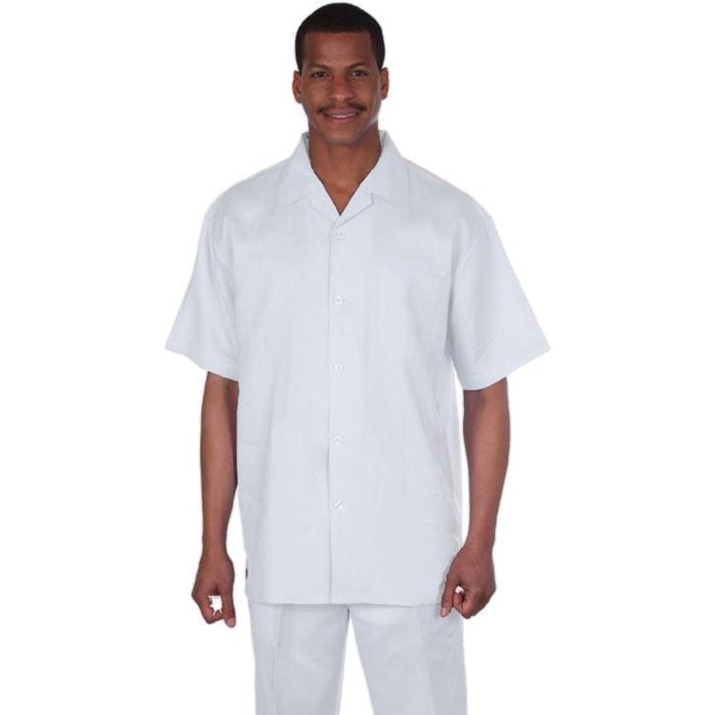 Pantalons et chemises en lin blanc pour hommes — Chemises habillées pour hommes