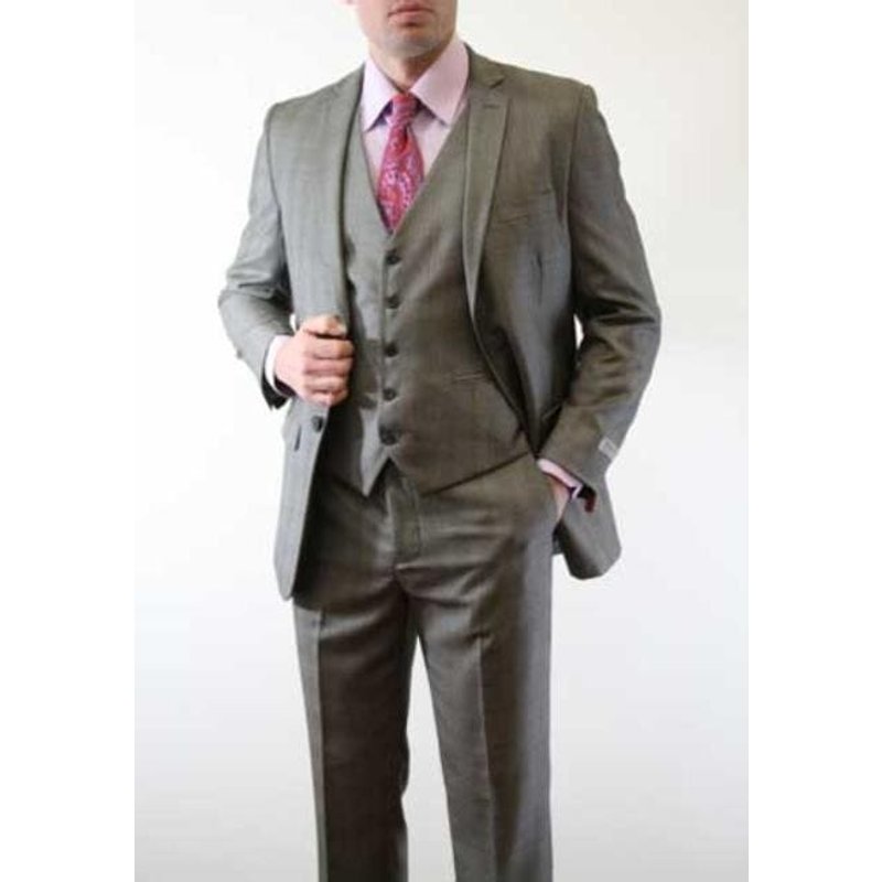 Costume à Carreaux Ajusté pour Hommes avec Gilet Assorti — Costumes et vestons pour hommes