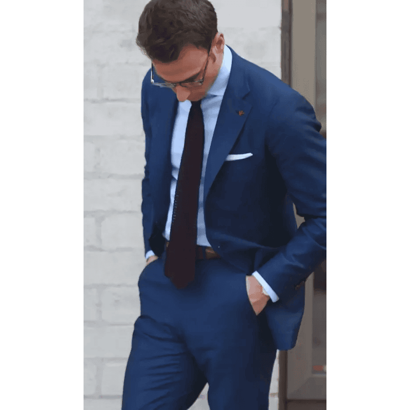 Light Navy Suit - Men's Modern Fit with Matching Vest — Mens Suits & Blazers