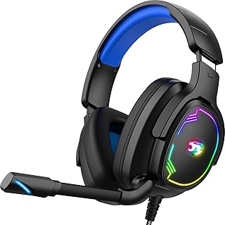 Casque de jeu Jimonyer avec microphone à réduction de bruit