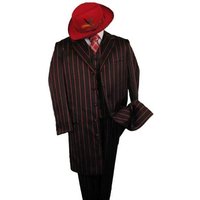 Costume Brun de Mobster des Années 1920 avec Gilet Assorti — Accessoires de mode