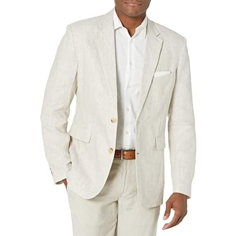 Blazer en lin pour hommes - Veste de sport en lin naturel Alberto Nardoni — Costumes et vestons pour hommes
