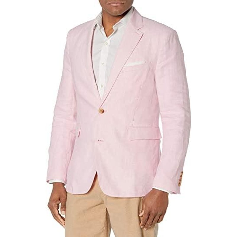 Blazer en lin pour hommes - Manteau de sport Rose Shadow — Costumes et vestons pour hommes