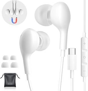 Écouteurs USB C pour iPhone 17/16/15 Pro Max et Samsung Galaxy