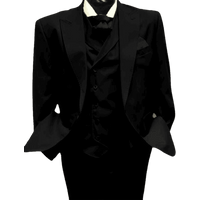 Alberto Nardoni Double Breasted Wool Suit in Black — Mens Suits & Blazers