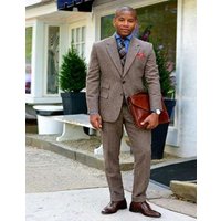 Alberto Nardoni Brown Tweed Suit with Two Welted Pockets
