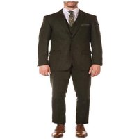 Mens Green Tweed Suit - Two Button Closure - Winter Fabric