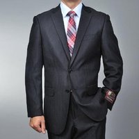 Mens Black Tweed Suit - Winter Fabric