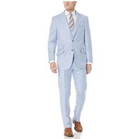 Alberto Nardoni Men's Light Blue Tweed Suit with Vest