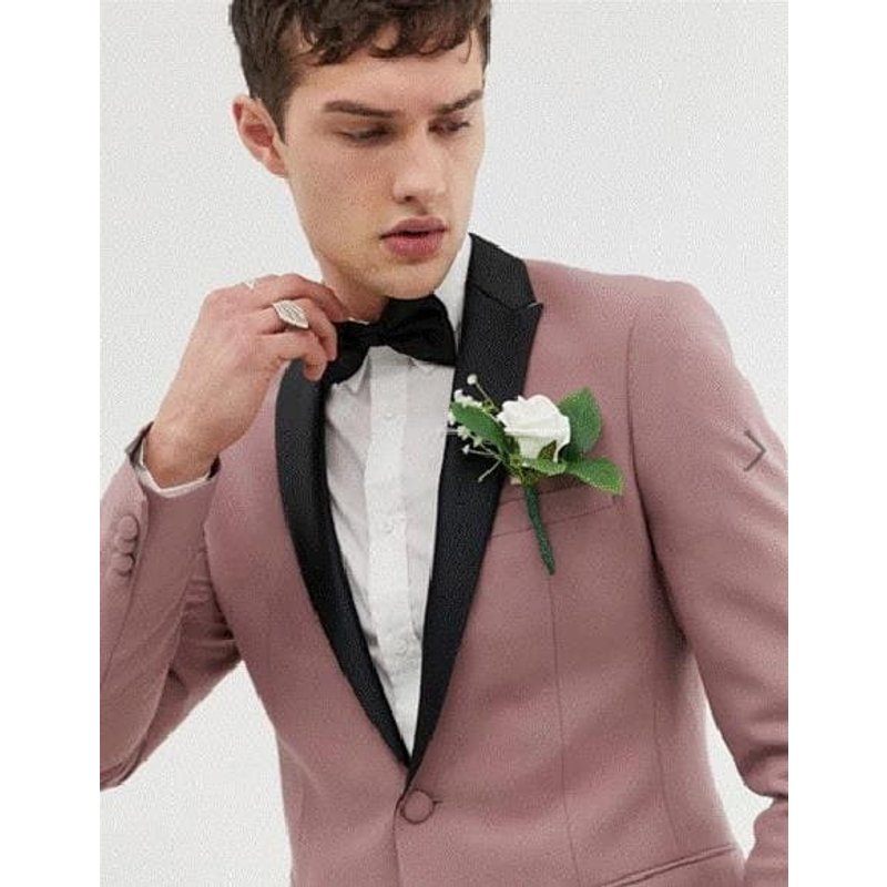 Tuxedo Noir et Or Rose pour Homme — Costumes et vestons pour hommes