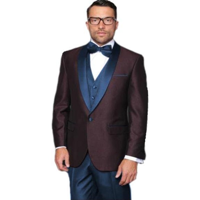 Mens Burgundy Slim Fit Suit — Mens Suits & Blazers