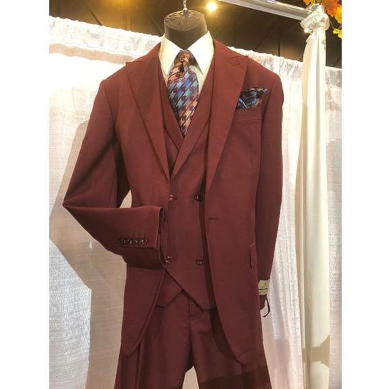 Homme Bourgogne Slim Fit costume — Costumes et vestons pour hommes