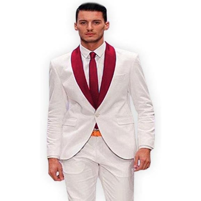 Alberto Nardoni Men's White Slim Fit Suit — Mens Suits & Blazers