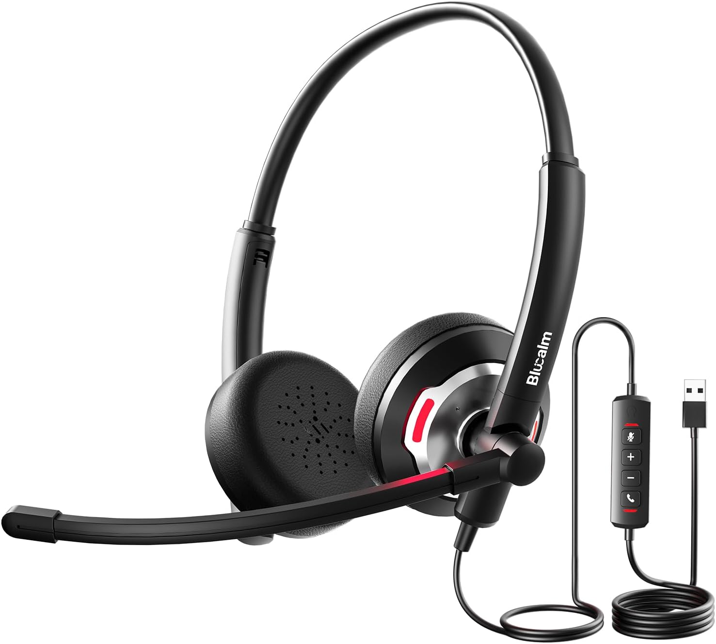 Casque filaire avec micro pour PC/portable, écouteurs antibruit supra-auriculaires — Casque antibruit