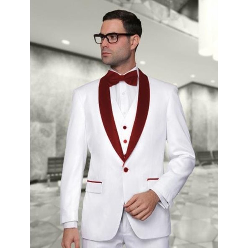 Alberto Nardoni Men's White Slim Fit Suit — Mens Suits & Blazers