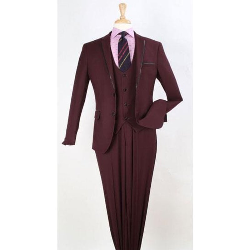 Homme Bourgogne Slim Fit costume — Costumes et vestons pour hommes