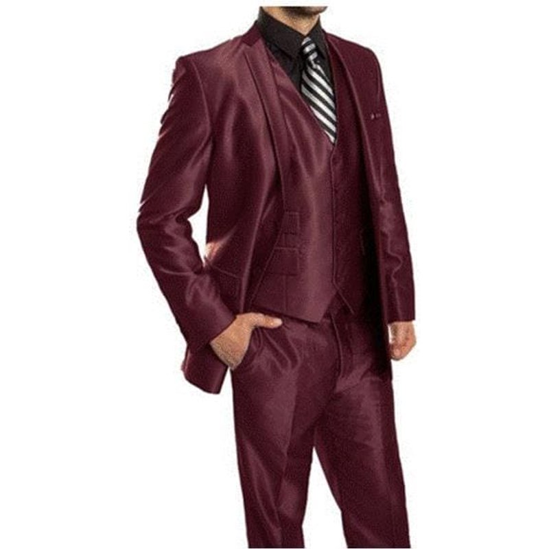 Homme Bourgogne Slim Fit costume — Costumes et vestons pour hommes