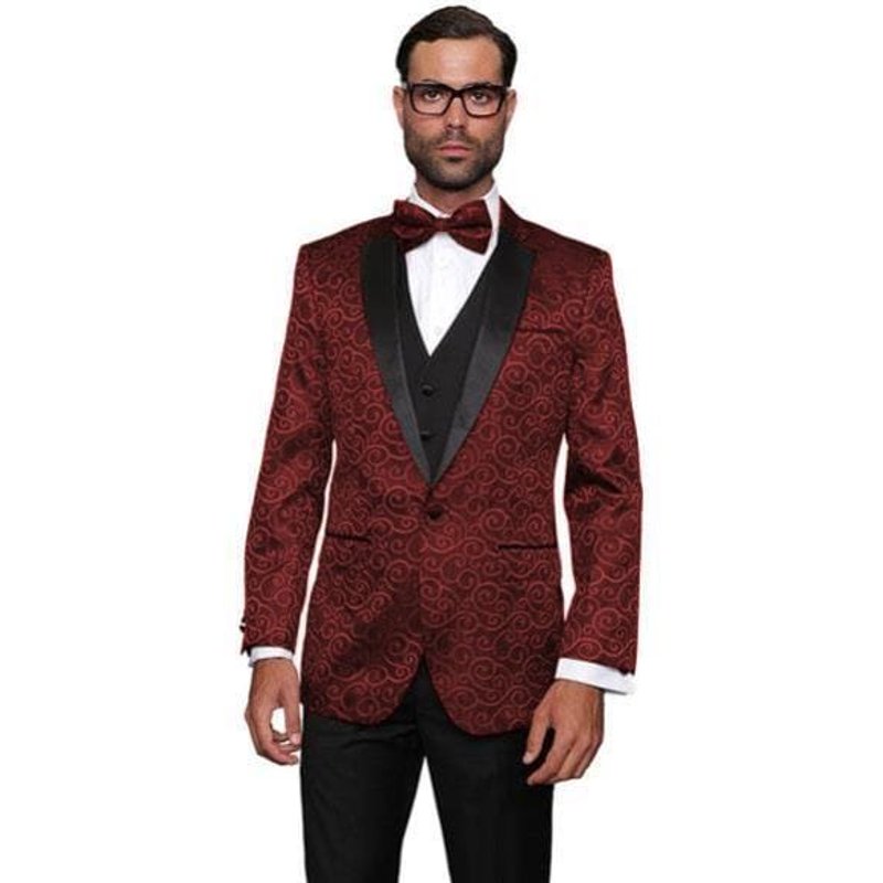 Homme Bourgogne Slim Fit costume — Costumes et vestons pour hommes