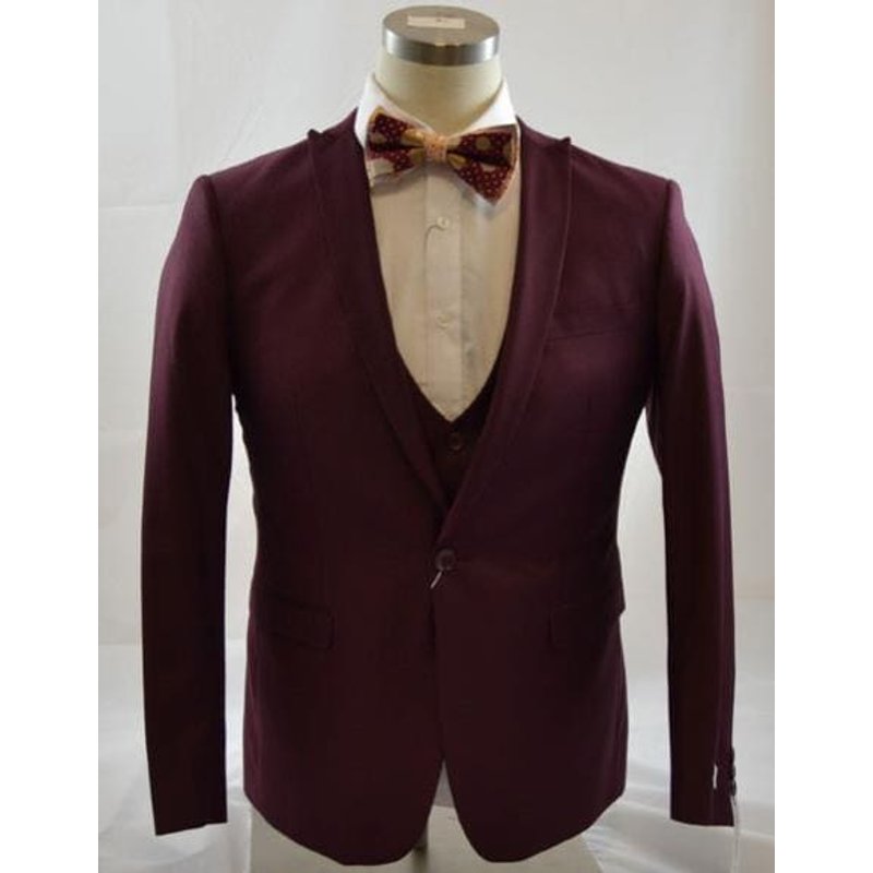 Homme Bourgogne Slim Fit costume — Costumes et vestons pour hommes