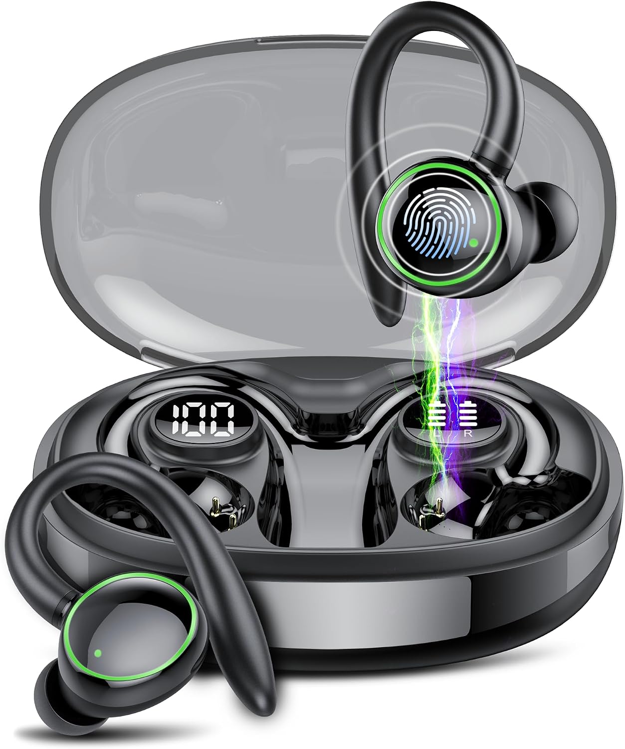 Écouteurs sans fil avec Bluetooth 5.3 et microphone antibruit — Casque antibruit