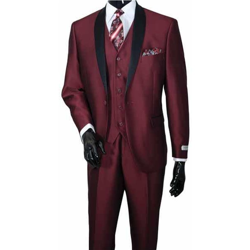 Homme Bourgogne Slim Fit costume — Costumes et vestons pour hommes